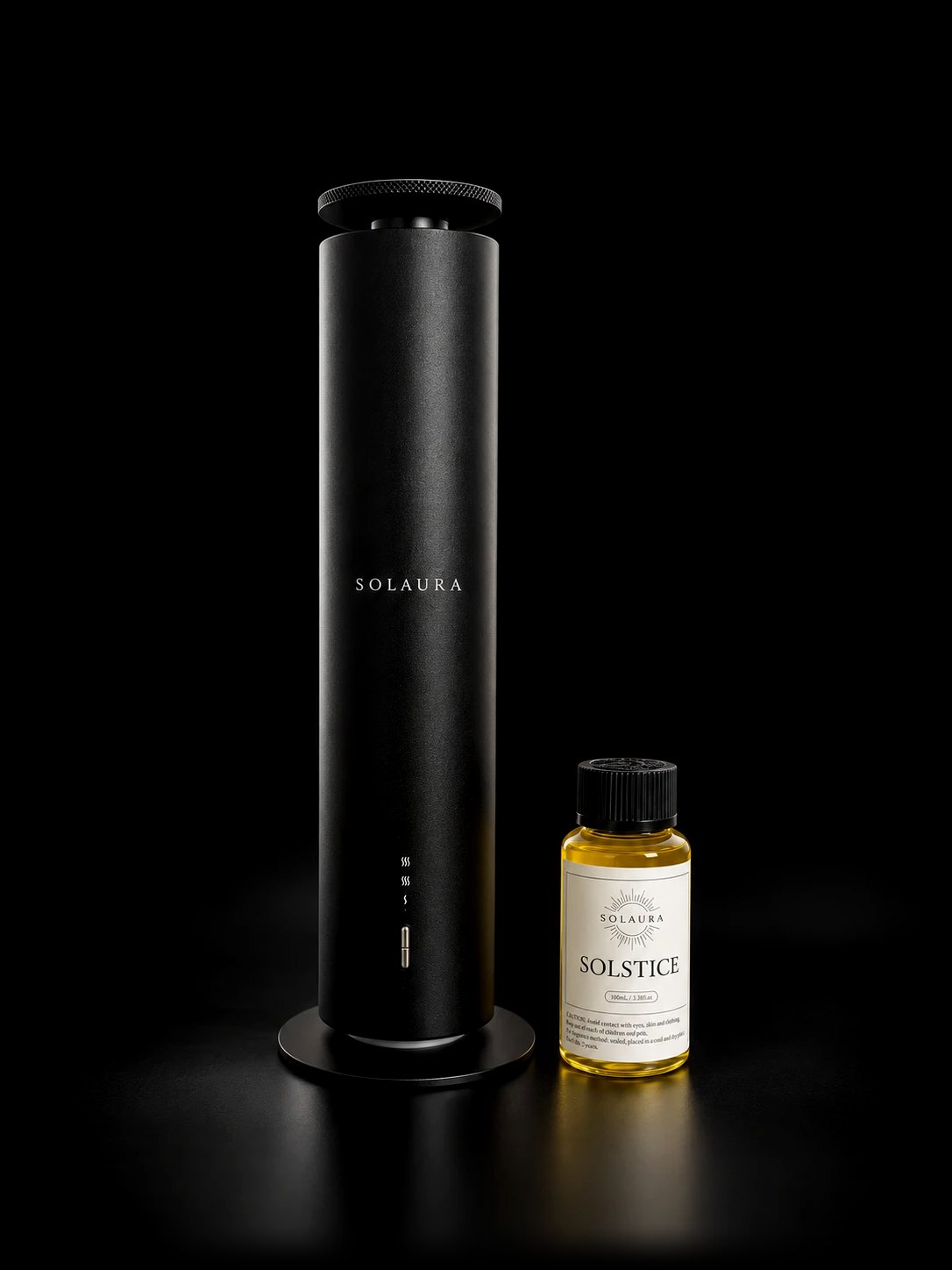 The Starter Set: the Solaura diffuser and a 100 mL oil